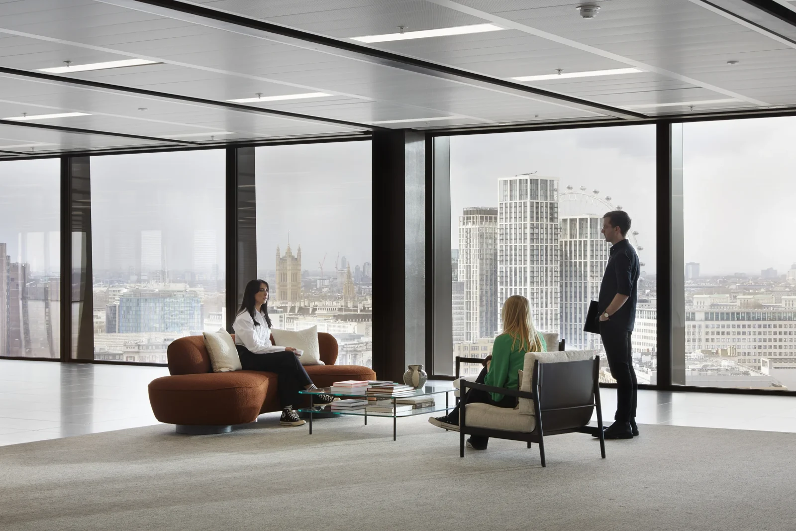 Floating rafts created with linear grid and floating edge trims